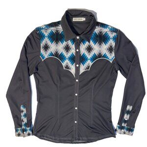 Ranch Dress'N Performance Rodeo Cowgirl Western Pearl Snap Womens Small